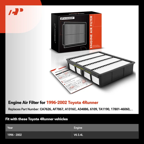 Engine Air Filter for 1996-2002 Toyota 4Runner