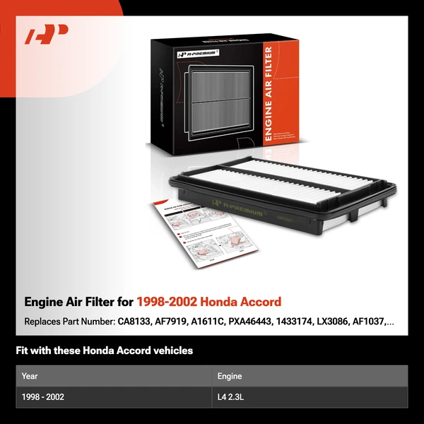 Engine Air Filter for 1998-2002 Honda Accord