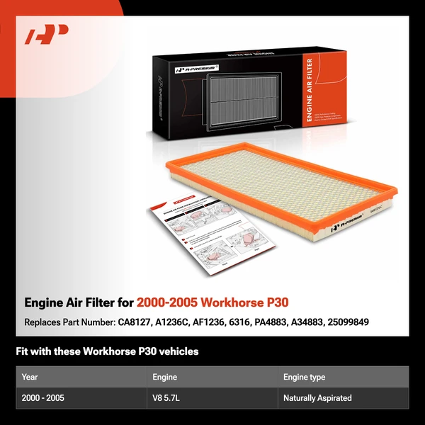 Engine Air Filter for 2000-2005 Workhorse P30