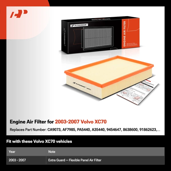 Engine Air Filter for 2003-2007 Volvo XC70