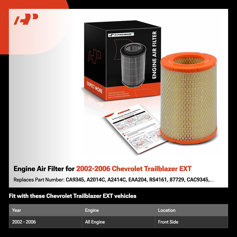Engine Air Filter for 2002-2006 Chevrolet Trailblazer EXT