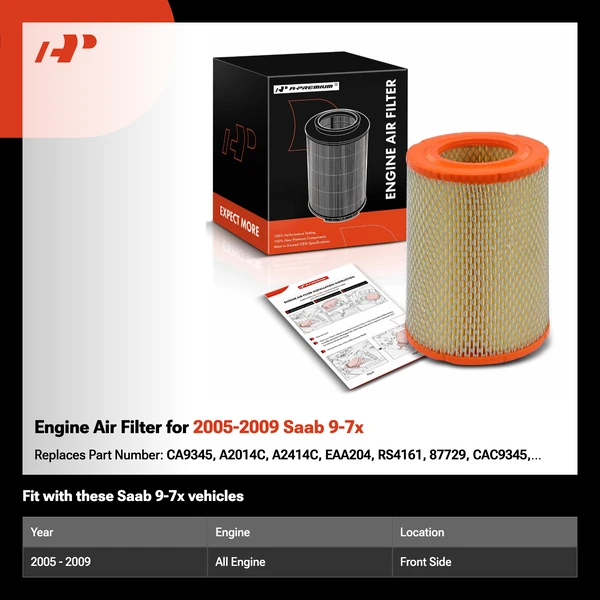 Engine Air Filter for 2005-2009 Saab 9-7x