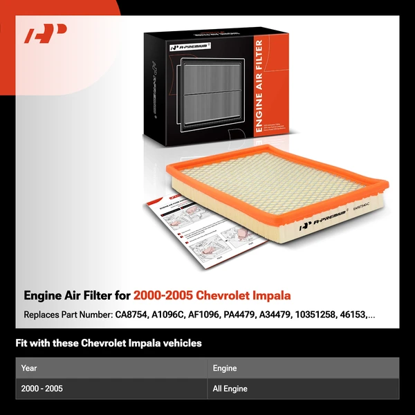 Engine Air Filter for 2000-2005 Chevrolet Impala