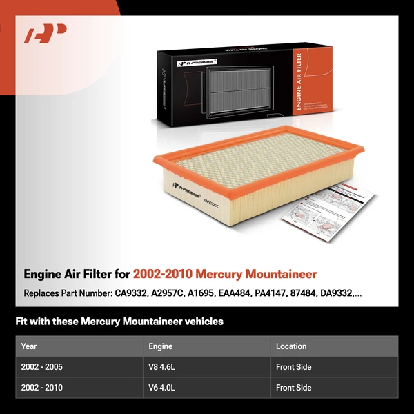 Engine Air Filter for 2002-2010 Mercury Mountaineer