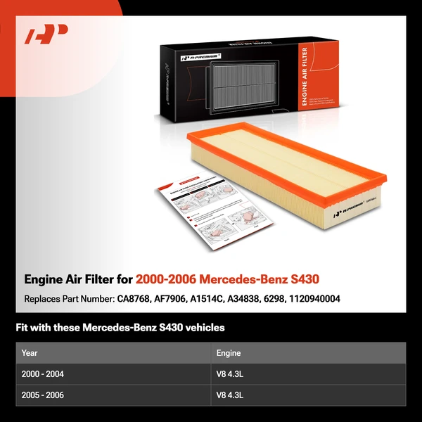 Engine Air Filter for 2000-2006 Mercedes-Benz S430