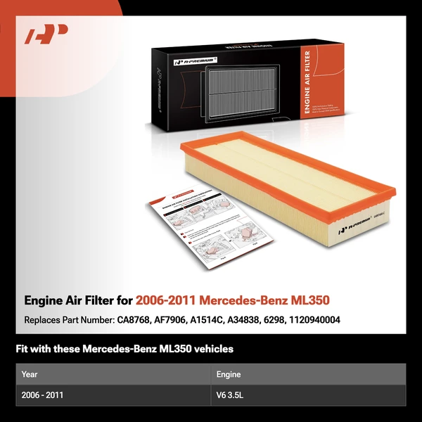Engine Air Filter for 2006-2011 Mercedes-Benz ML350