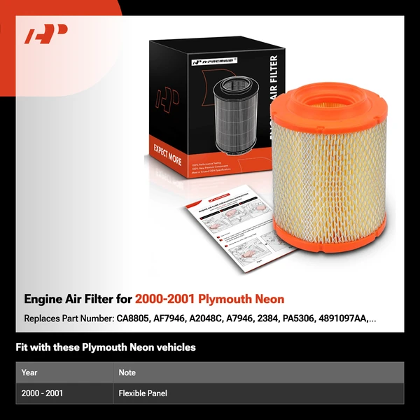 Engine Air Filter for 2000-2001 Plymouth Neon