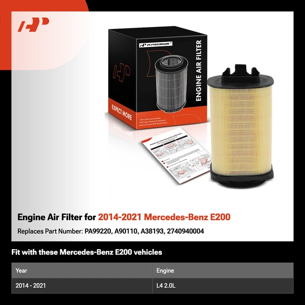 Engine Air Filter for 2014-2021 Mercedes-Benz E200