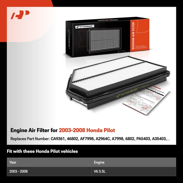 Engine Air Filter for 2003-2008 Honda Pilot