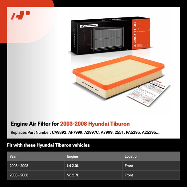 Engine Air Filter for 2003-2008 Hyundai Tiburon