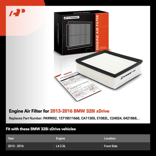 Engine Air Filter for 2013-2016 BMW 328i xDrive