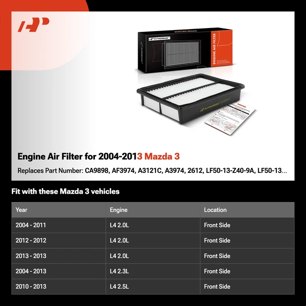 Engine Air Filter for 2004-2013 Mazda 3
