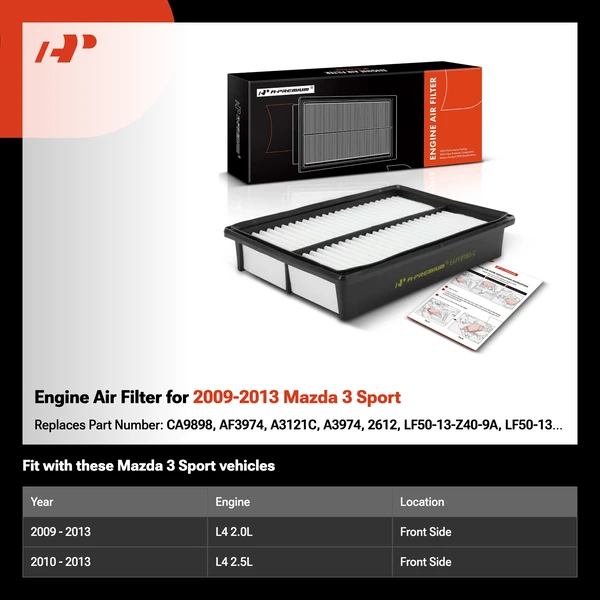 Engine Air Filter for 2009-2013 Mazda 3 Sport