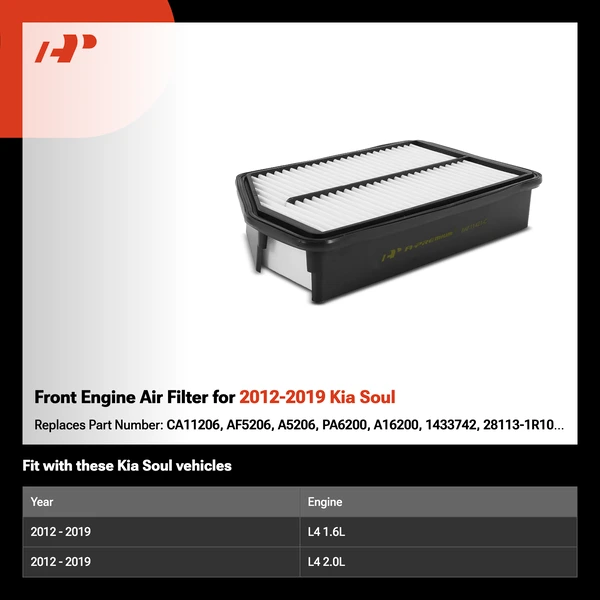 Front Engine Air Filter for 2012-2019 Kia Soul