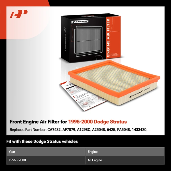 Front Engine Air Filter for 1995-2000 Dodge Stratus