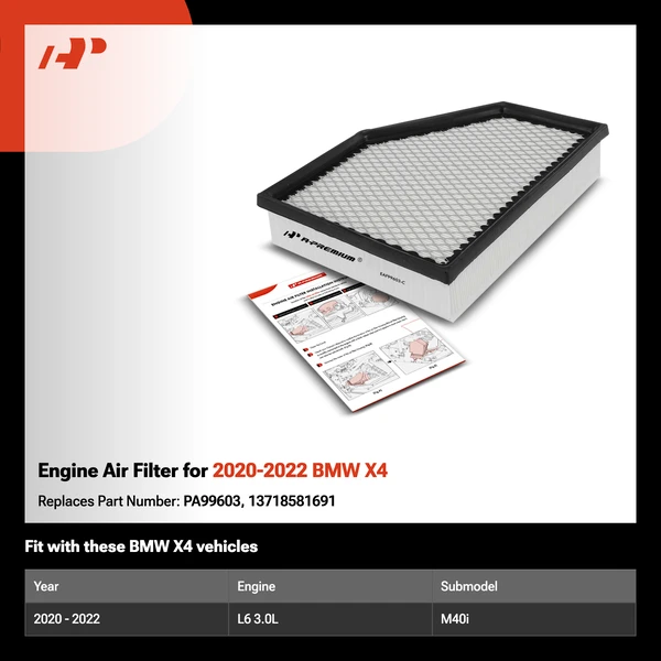 Engine Air Filter for 2020-2022 BMW X4