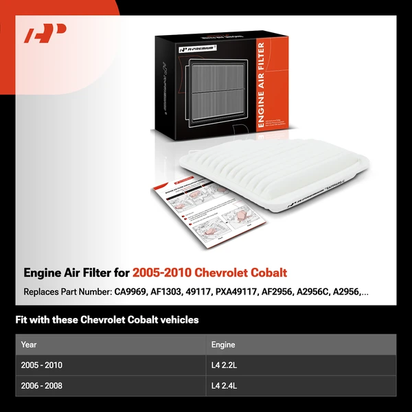 Engine Air Filter for 2005-2010 Chevrolet Cobalt