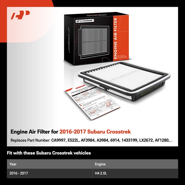 Engine Air Filter for 2016-2017 Subaru Crosstrek