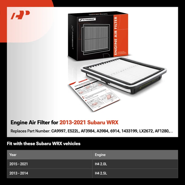 Engine Air Filter for 2013-2021 Subaru WRX