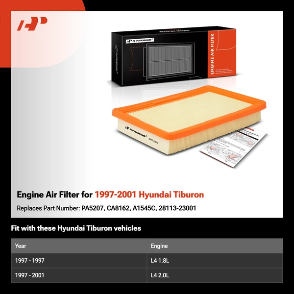 Engine Air Filter for 1997-2001 Hyundai Tiburon