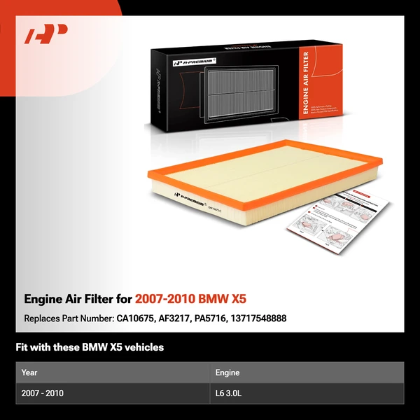 Engine Air Filter for 2007-2010 BMW X5