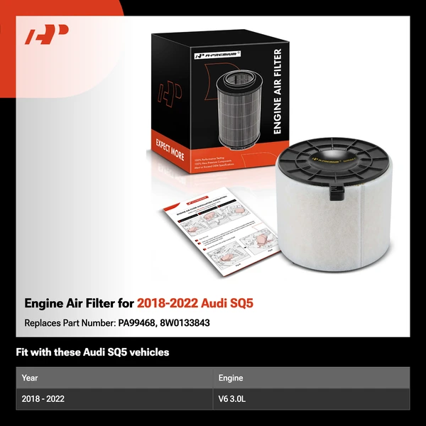 Engine Air Filter for 2018-2022 Audi SQ5