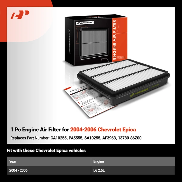 1 Pc Engine Air Filter for 2004-2006 Chevrolet Epica