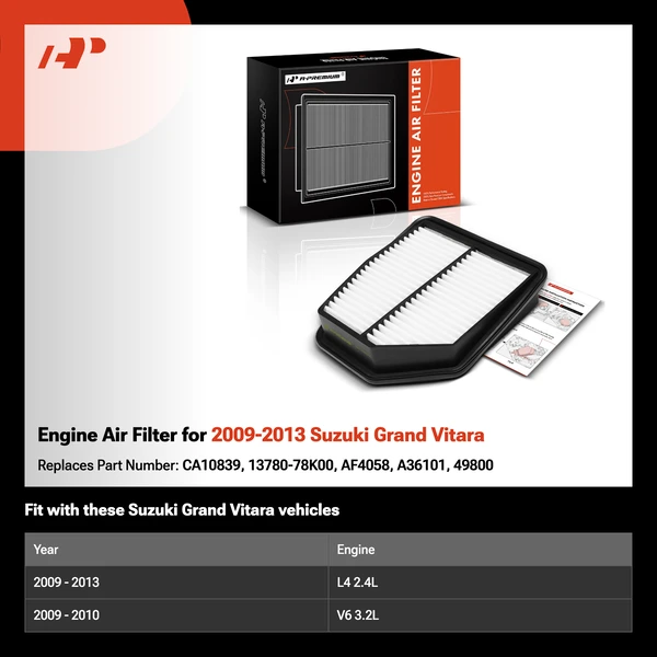 Engine Air Filter for 2009-2013 Suzuki Grand Vitara