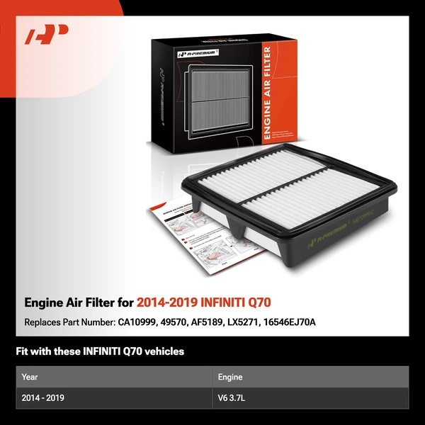Engine Air Filter for 2014-2019 INFINITI Q70