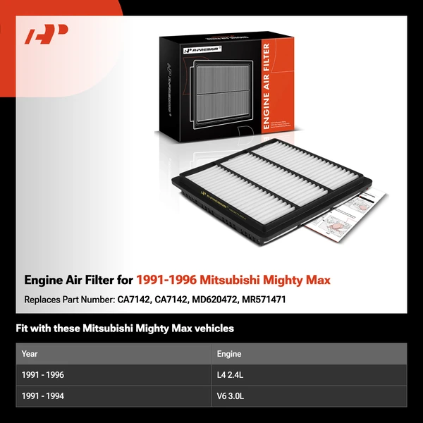 Engine Air Filter for 1991-1996 Mitsubishi Mighty Max