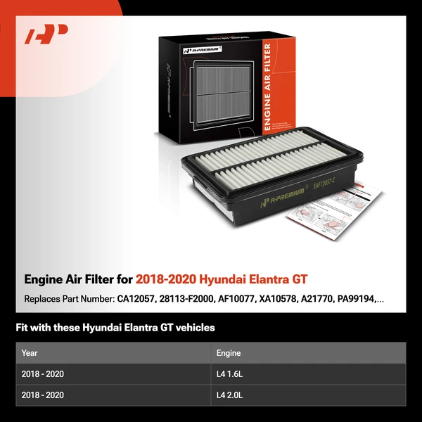 Engine Air Filter for 2018-2020 Hyundai Elantra GT
