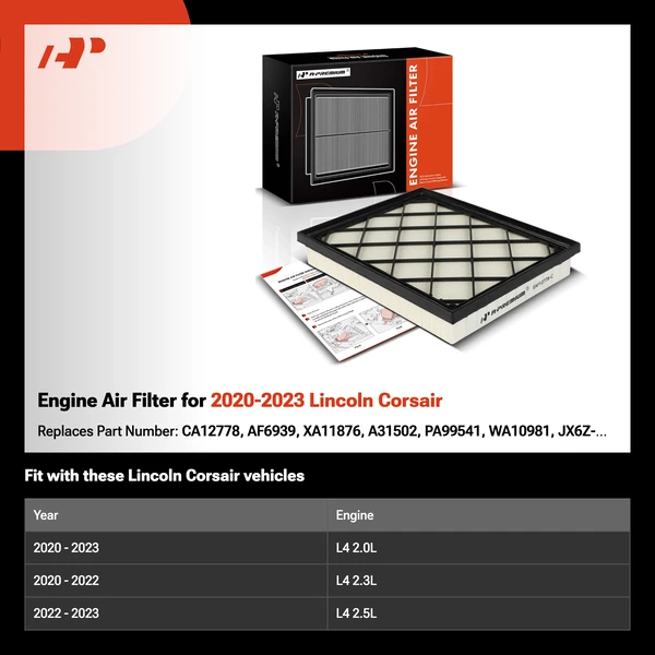 Engine Air Filter for 2020-2023 Lincoln Corsair