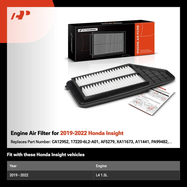 Engine Air Filter for 2019-2022 Honda Insight