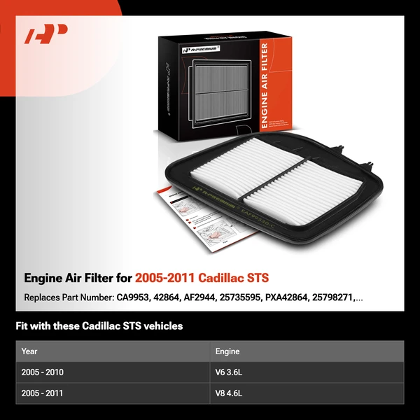Engine Air Filter for 2005-2011 Cadillac STS
