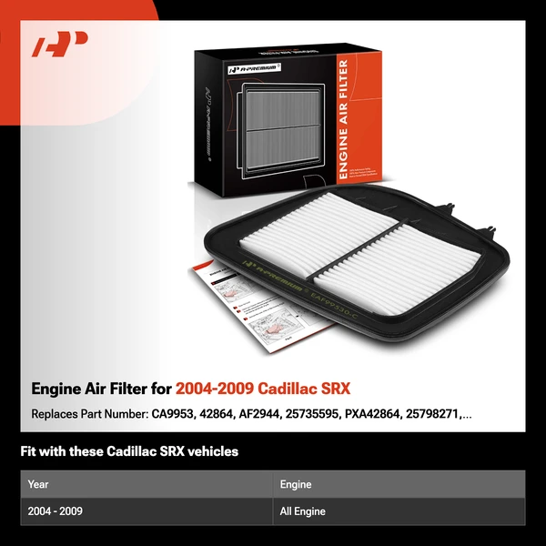 Engine Air Filter for 2004-2009 Cadillac SRX