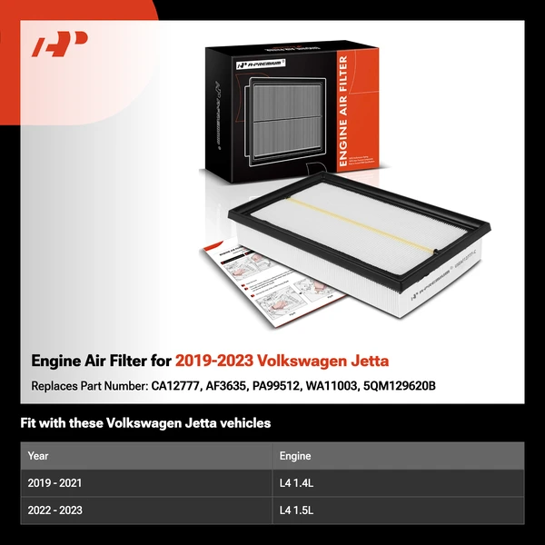 Engine Air Filter for 2019-2023 Volkswagen Jetta