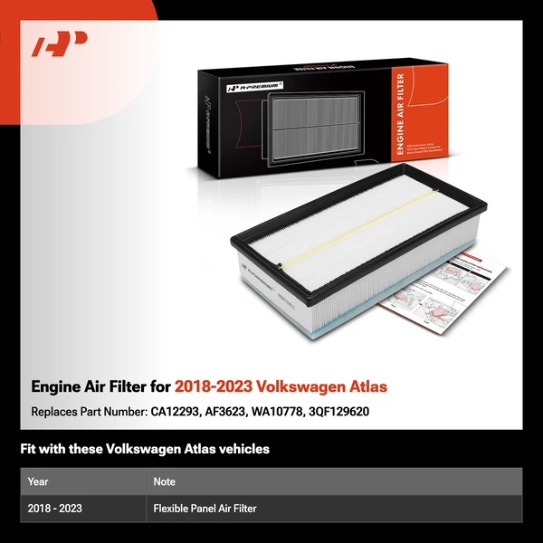 Engine Air Filter for 2018-2023 Volkswagen Atlas