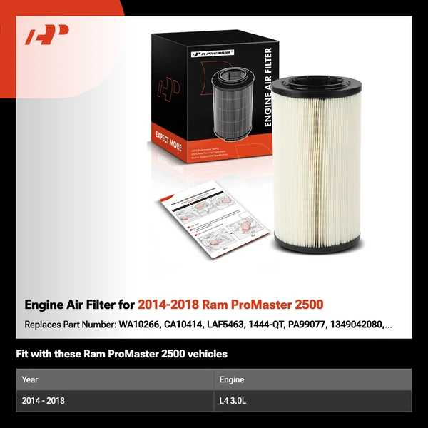 Engine Air Filter for 2014-2018 Ram ProMaster 2500