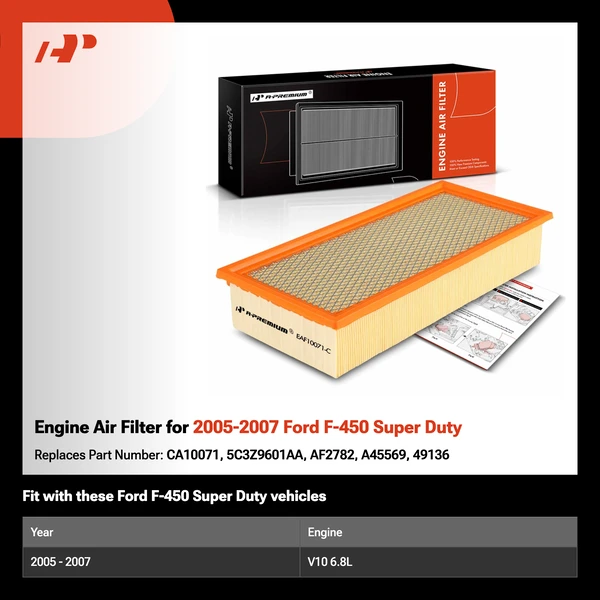 Engine Air Filter for 2005-2007 Ford F-450 Super Duty