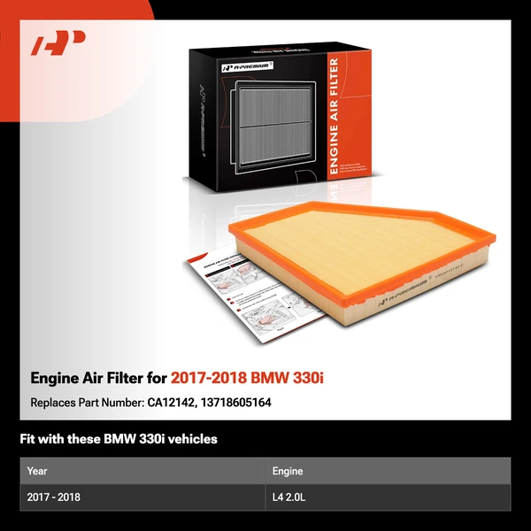 Engine Air Filter for 2017-2018 BMW 330i