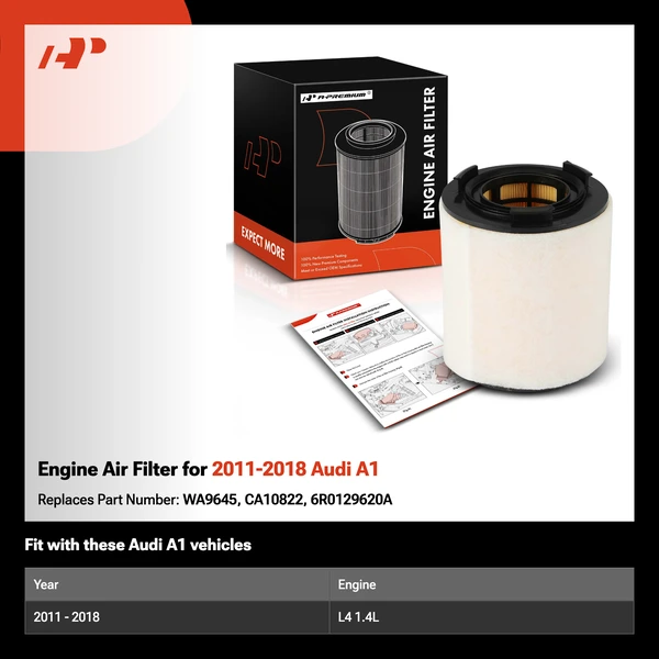 Engine Air Filter for 2011-2018 Audi A1