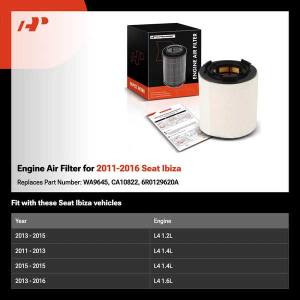 Engine Air Filter for 2011-2016 Seat Ibiza