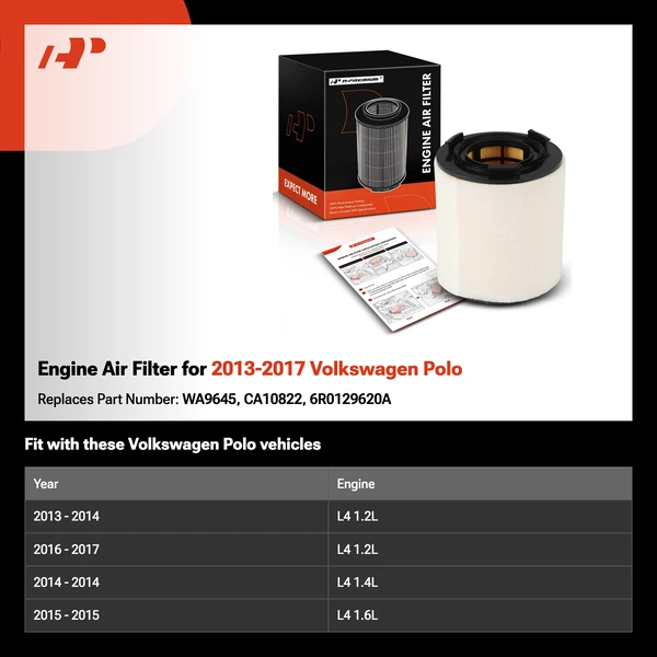 Engine Air Filter for 2013-2017 Volkswagen Polo