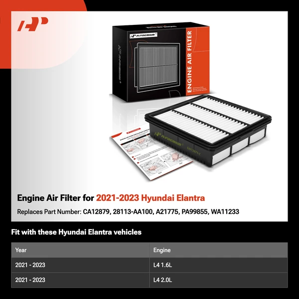 Engine Air Filter for 2021-2023 Hyundai Elantra
