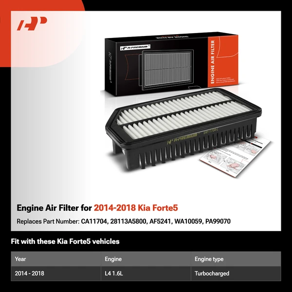 Engine Air Filter for 2014-2018 Kia Forte5
