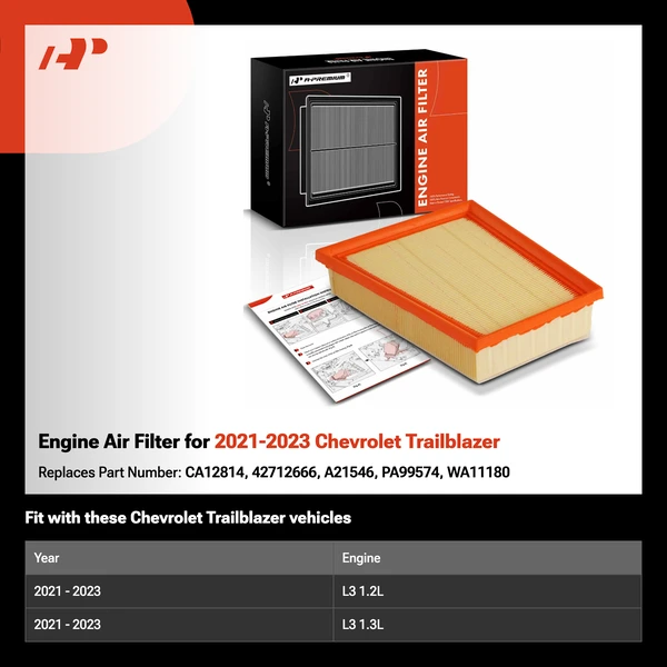Engine Air Filter for 2021-2023 Chevrolet Trailblazer