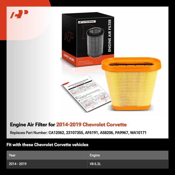 Engine Air Filter for 2014-2019 Chevrolet Corvette