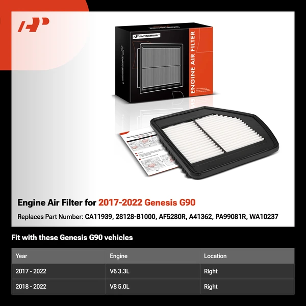Engine Air Filter for 2017-2022 Genesis G90