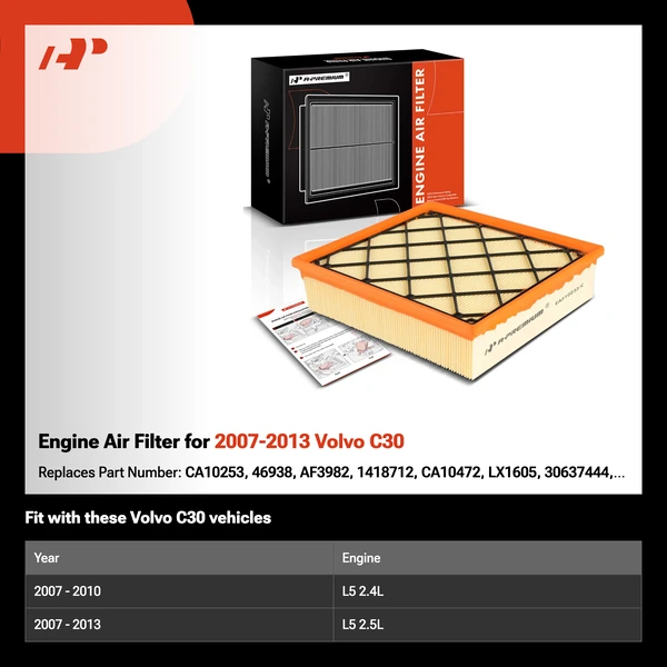 Engine Air Filter for 2007-2013 Volvo C30