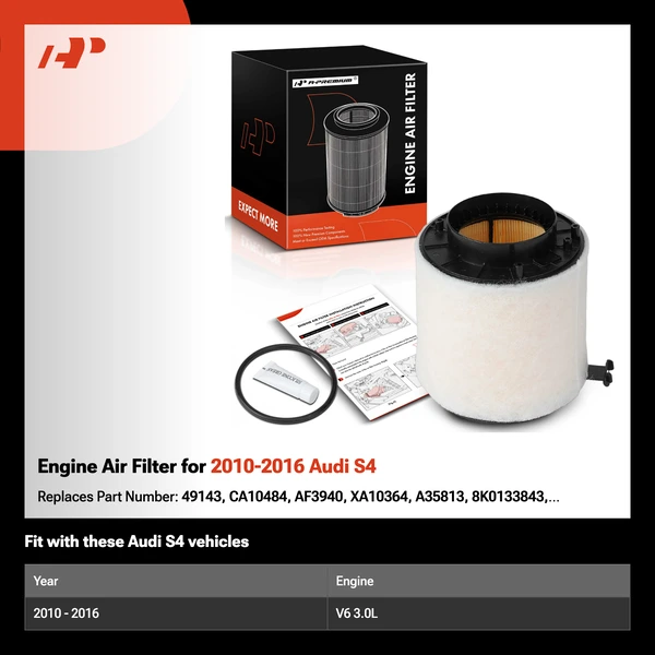 Engine Air Filter for 2010-2016 Audi S4